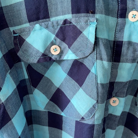 AE lightweight checkered long sleeved top s6 - Picture 3 of 6